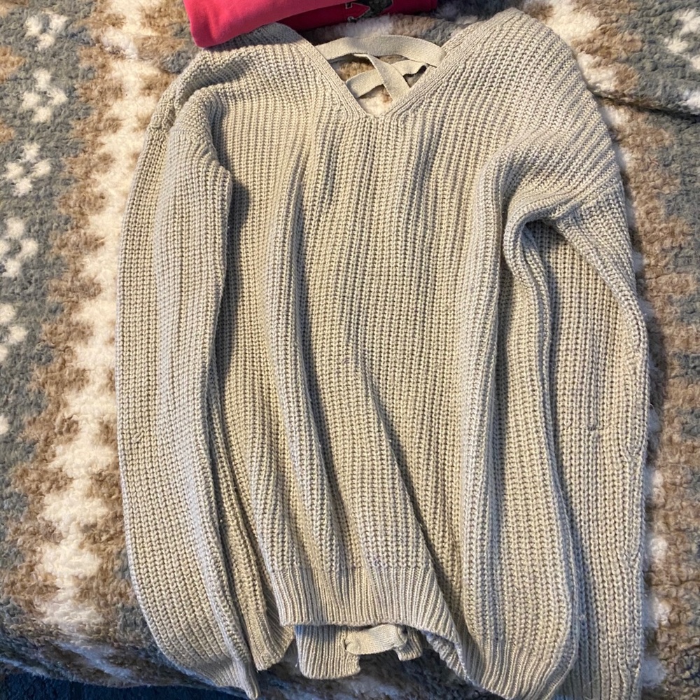 gray sweater - Picture 2 of 3